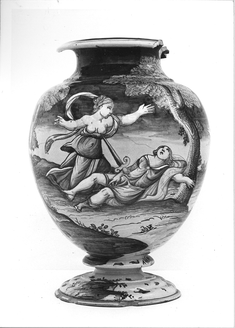 Rebecca al pozzo (vaso) di Patanazzi Alfonso (bottega) (fine/inizio secc. XVI/ XVII)