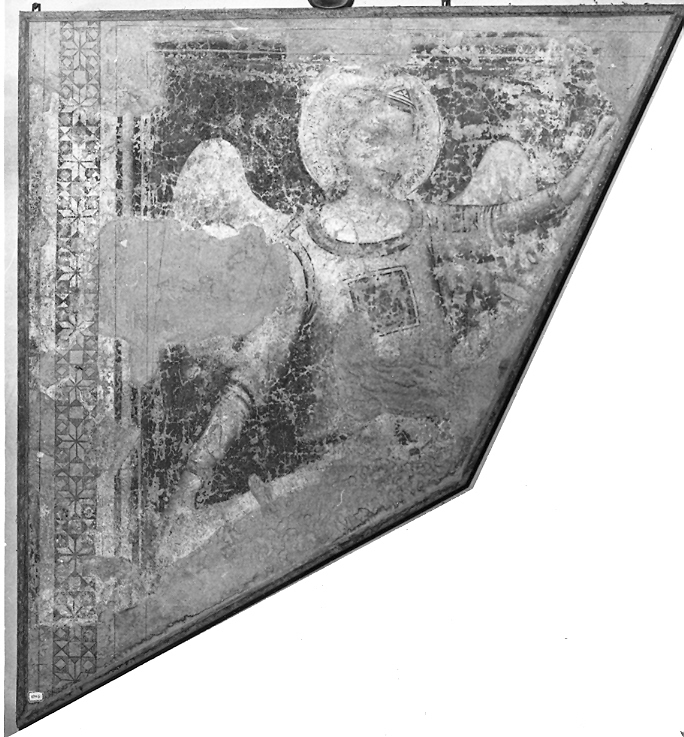 angelo (dipinto, frammento) - ambito fabrianese (fine sec. XIV)