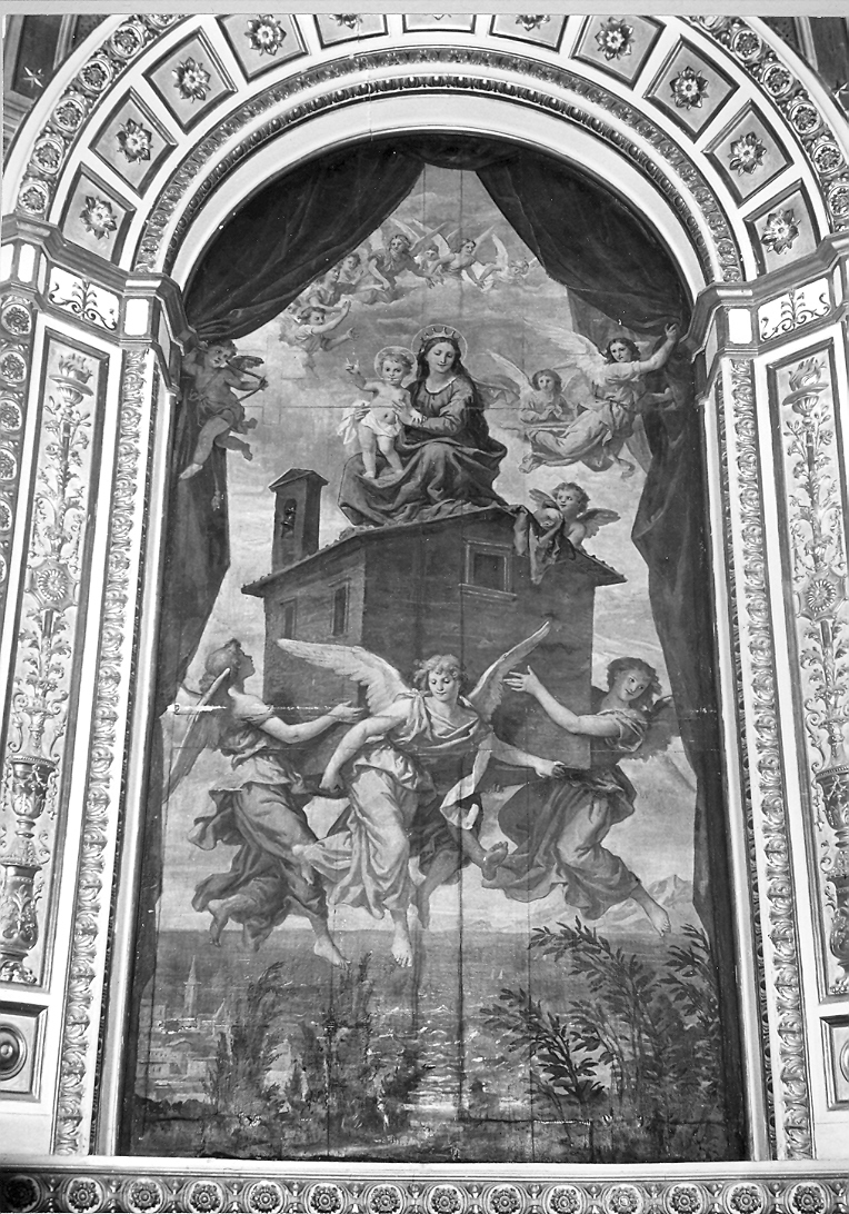 trasporto della Santa Casa a Loreto (dipinto) di Fontana Luigi (sec. XX)