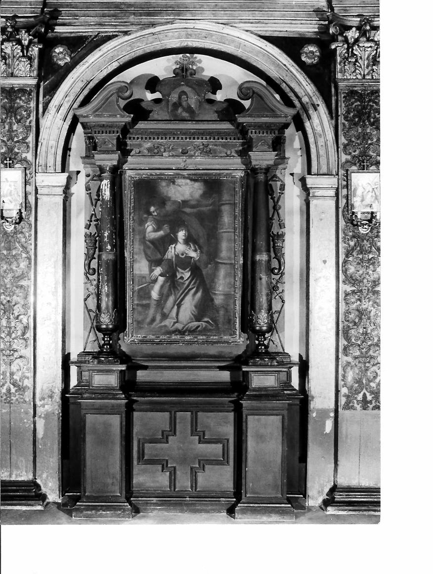 mostra architettonica d'altare - bottega marchigiana (sec. XVII)