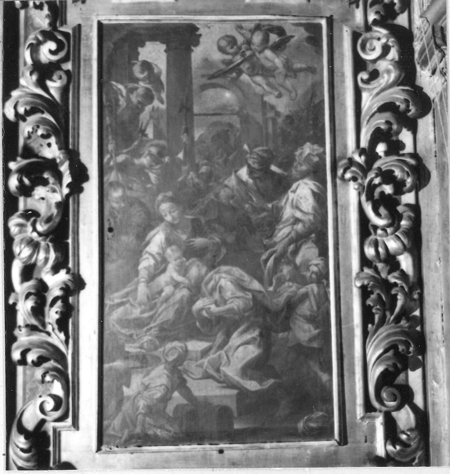adorazione dei Re Magi (dipinto) di Anastasi Giovanni (fine sec. XVII)