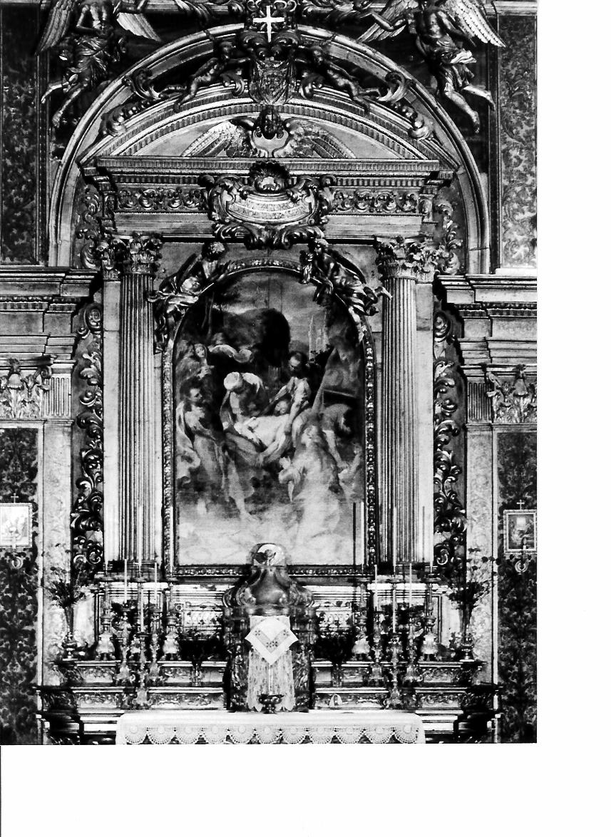 mostra architettonica d'altare - bottega marchigiana (sec. XVI)