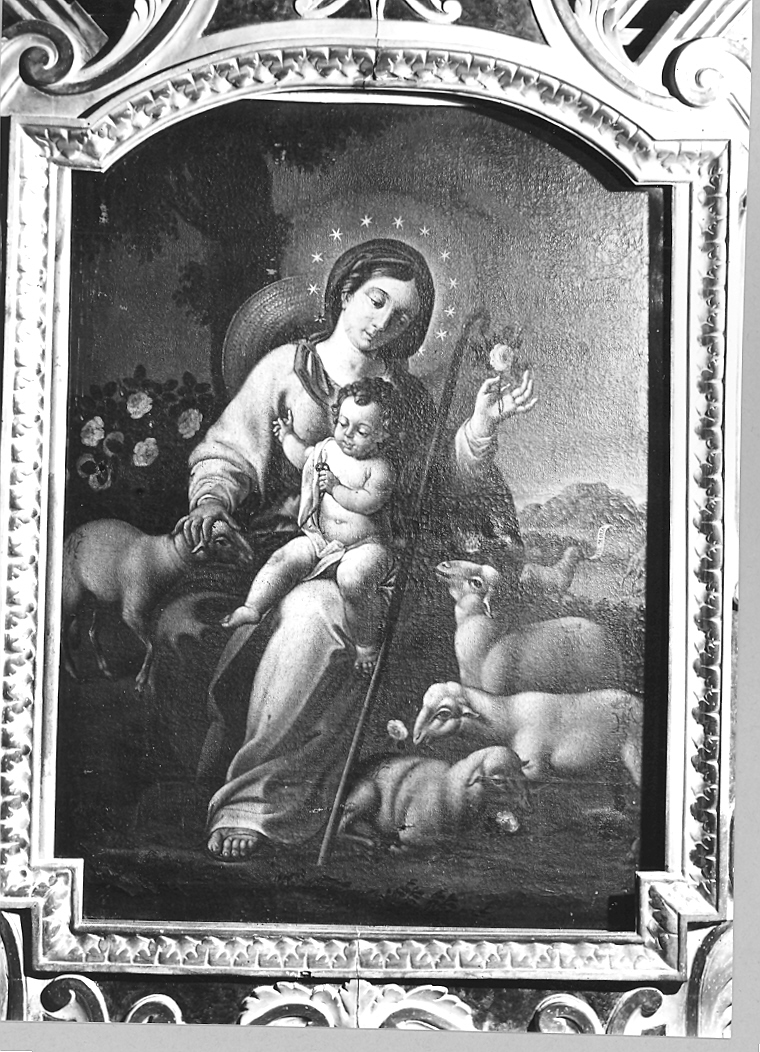 Madonna pastorella (dipinto) di Allevi Francesco Saverio (sec. XVIII)