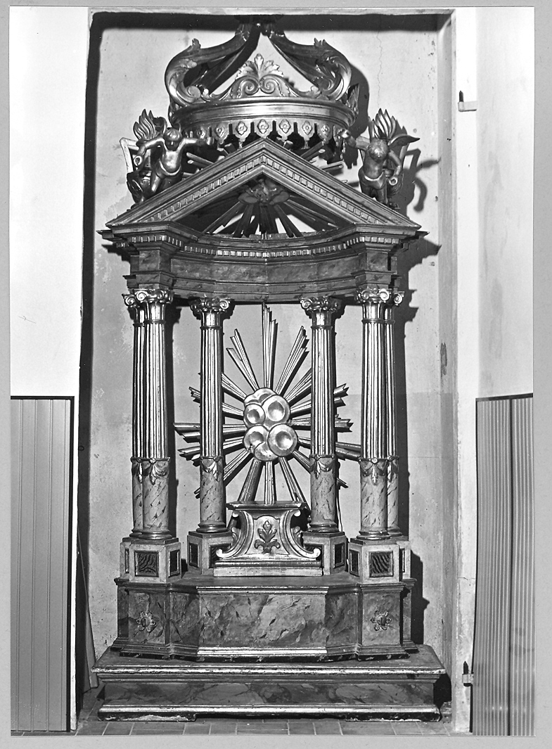trono per esposizione eucaristica - bottega marchigiana (sec. XIX)