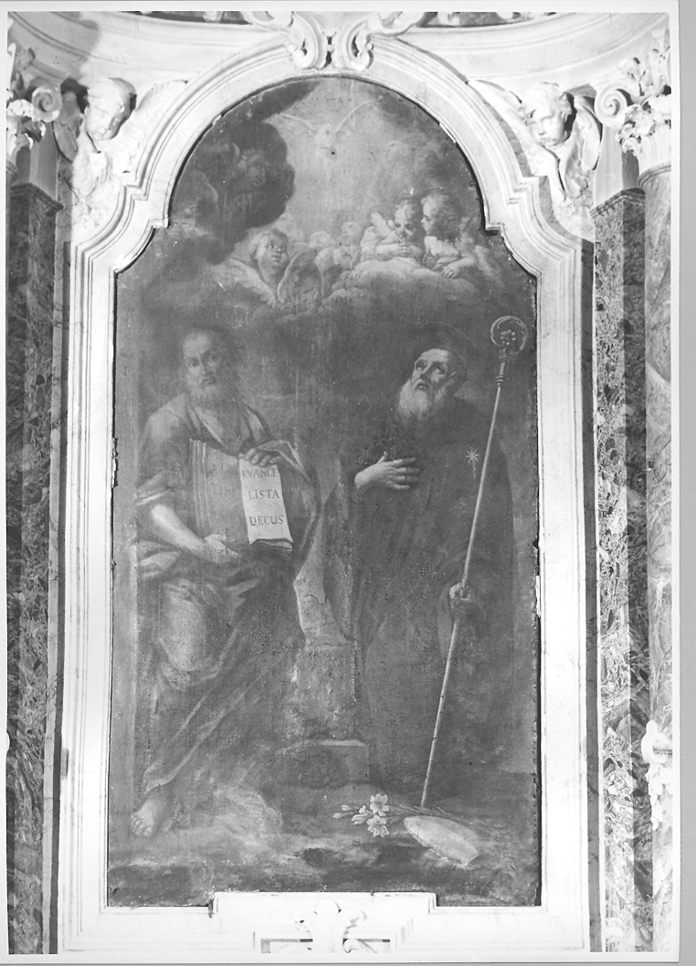 San Marco evangelista e San Gualtiero abate (dipinto) di Ricci Filippo (sec. XVIII)