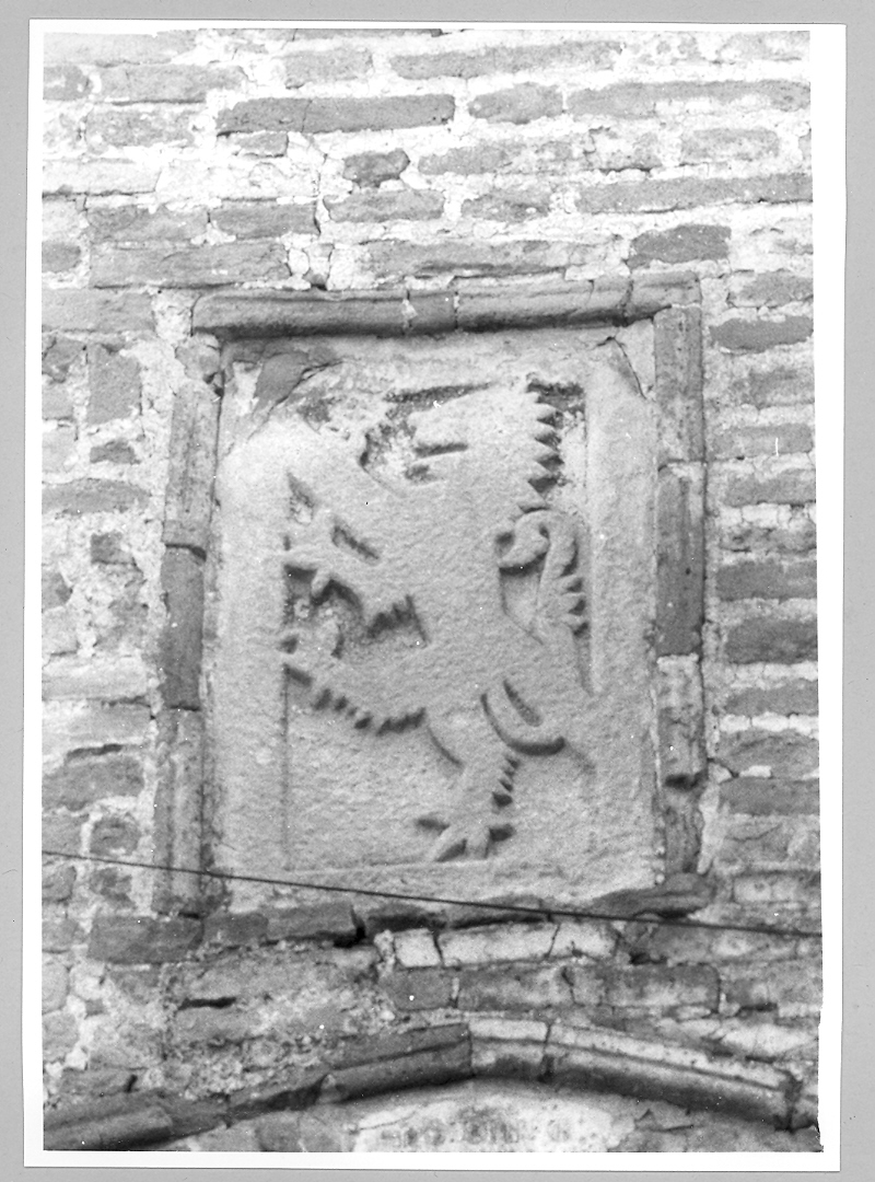 leone rampante (rilievo) - bottega marchigiana (sec. XIV)