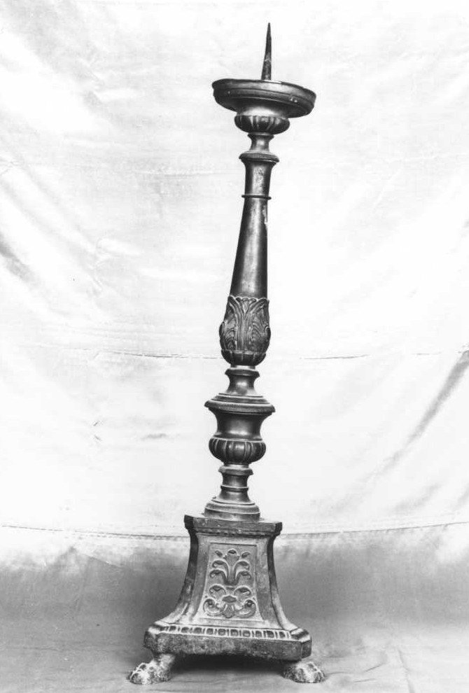 candelabro, serie - bottega marchigiana (fine sec. XIX)