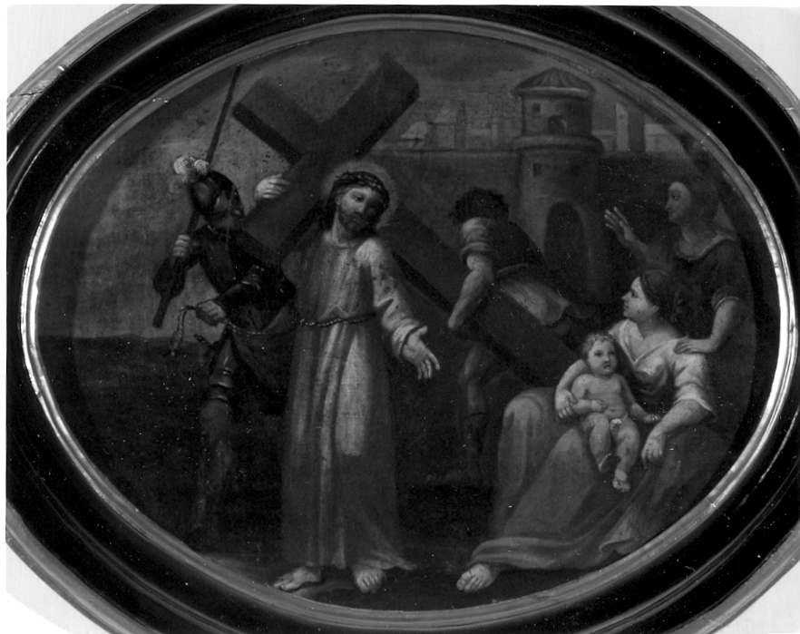 stazione VIII: Gesù consola le donne di Gerusalemme (Via Crucis, elemento d'insieme) - ambito marchigiano (sec. XVIII)