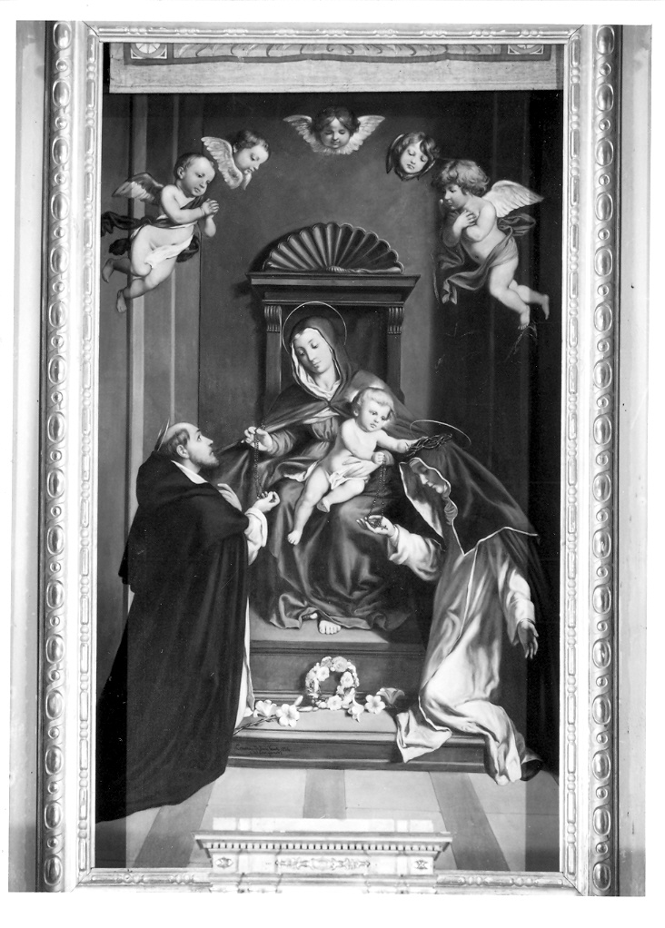 Madonna con Bambino e Santi (dipinto) di De Bacci Venuti Gualtiero (sec. XX)