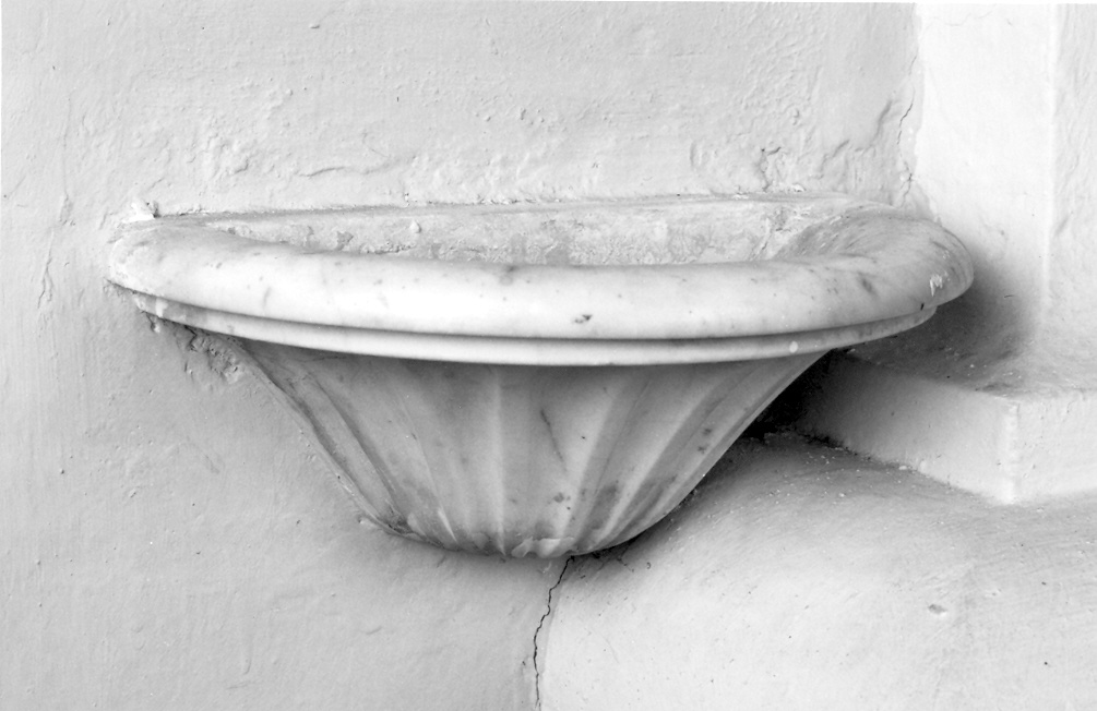 acquasantiera da parete - bottega marchigiana (sec. XVIII)