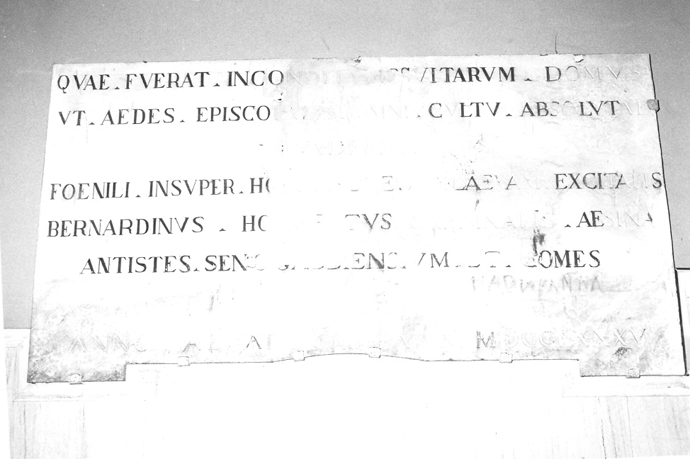 iscrizione (lapide documentaria) - bottega marchigiana (sec. XVIII)