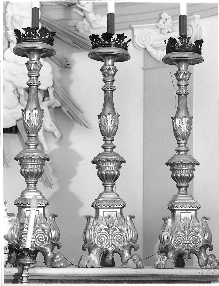 candeliere, serie - bottega marchigiana (sec. XVIII)