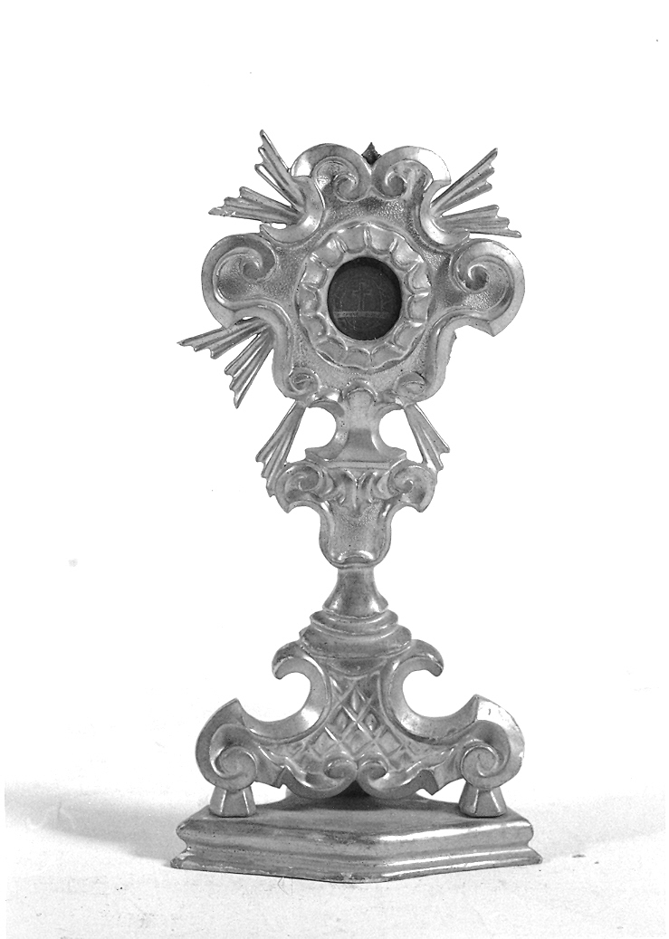 reliquiario - a ostensorio - bottega marchigiana (sec. XIX)