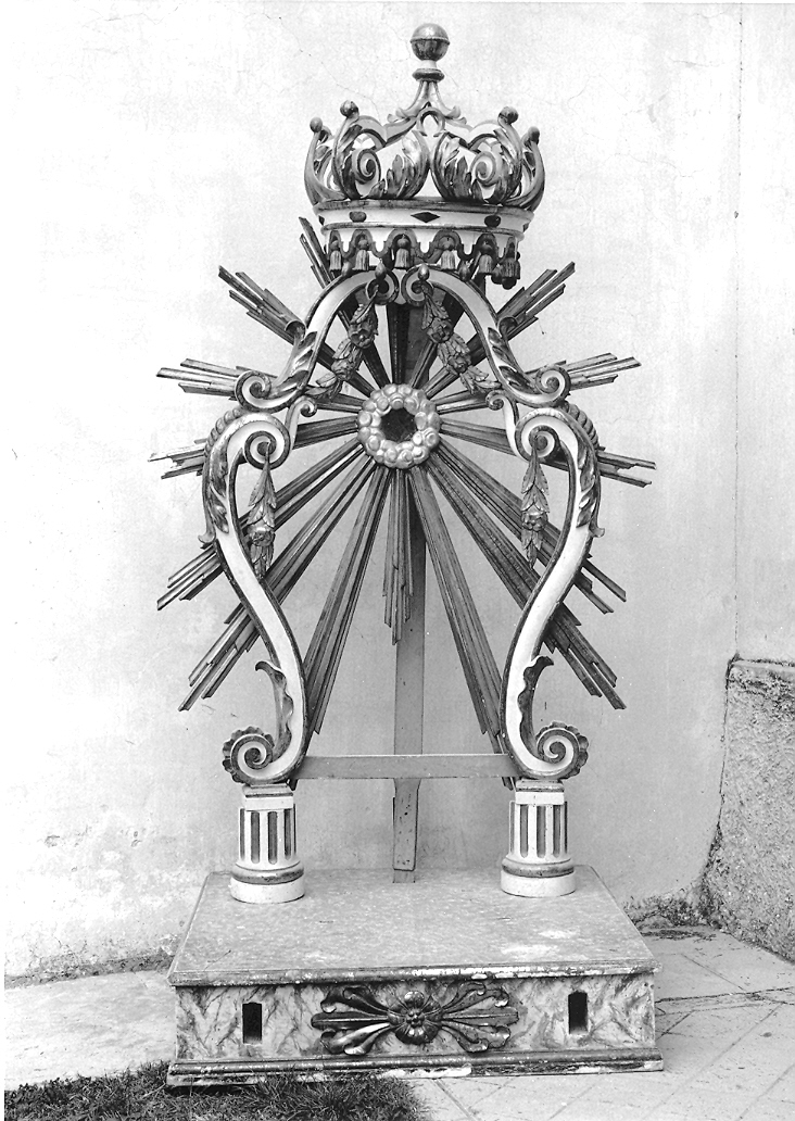 tronetto per esposizione eucaristica - bottega marchigiana (sec. XIX)