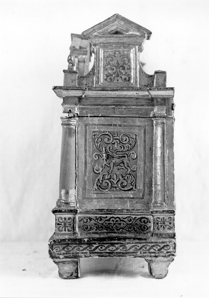 reliquiario architettonico - a tempietto - bottega marchigiana (primo quarto sec. XVII)