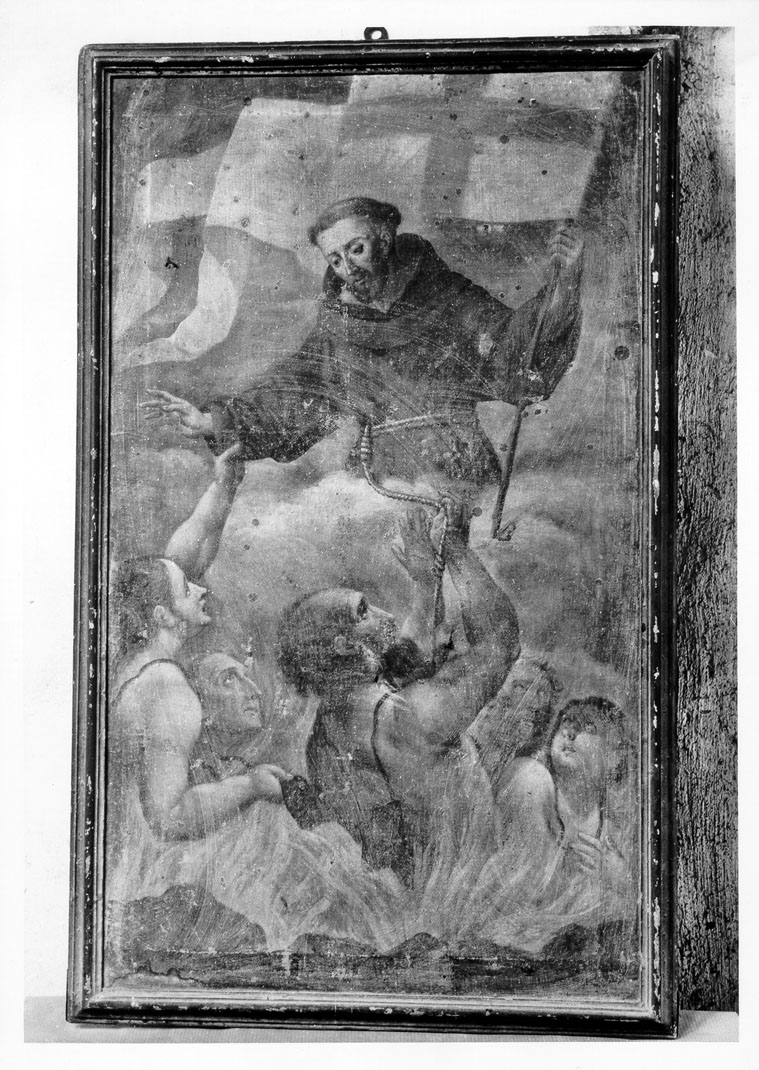 San Francesco d'Assisi libera le anime del Purgatorio (dipinto) - ambito marchigiano (prima metà sec. XIX)