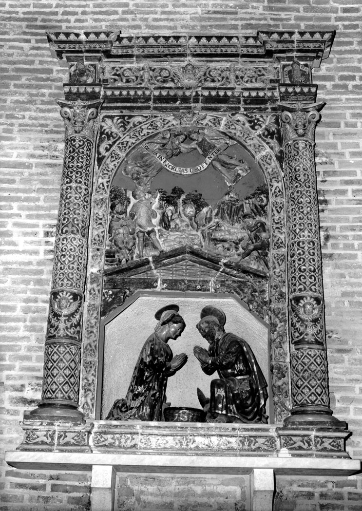 natività di Gesù (pala d'altare) di Della Robbia Girolamo (attribuito) (prima metà sec. XVI)