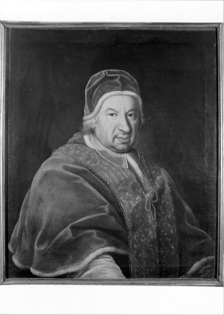 ritratto di papa Benedetto XIV (dipinto) - ambito Italia centrale (metà sec. XVIII)