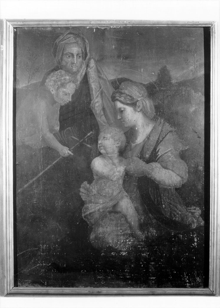 Madonna con Bambino con San Giovannino e Sant'Elisabetta (dipinto) - ambito Italia centrale (sec. XVI)