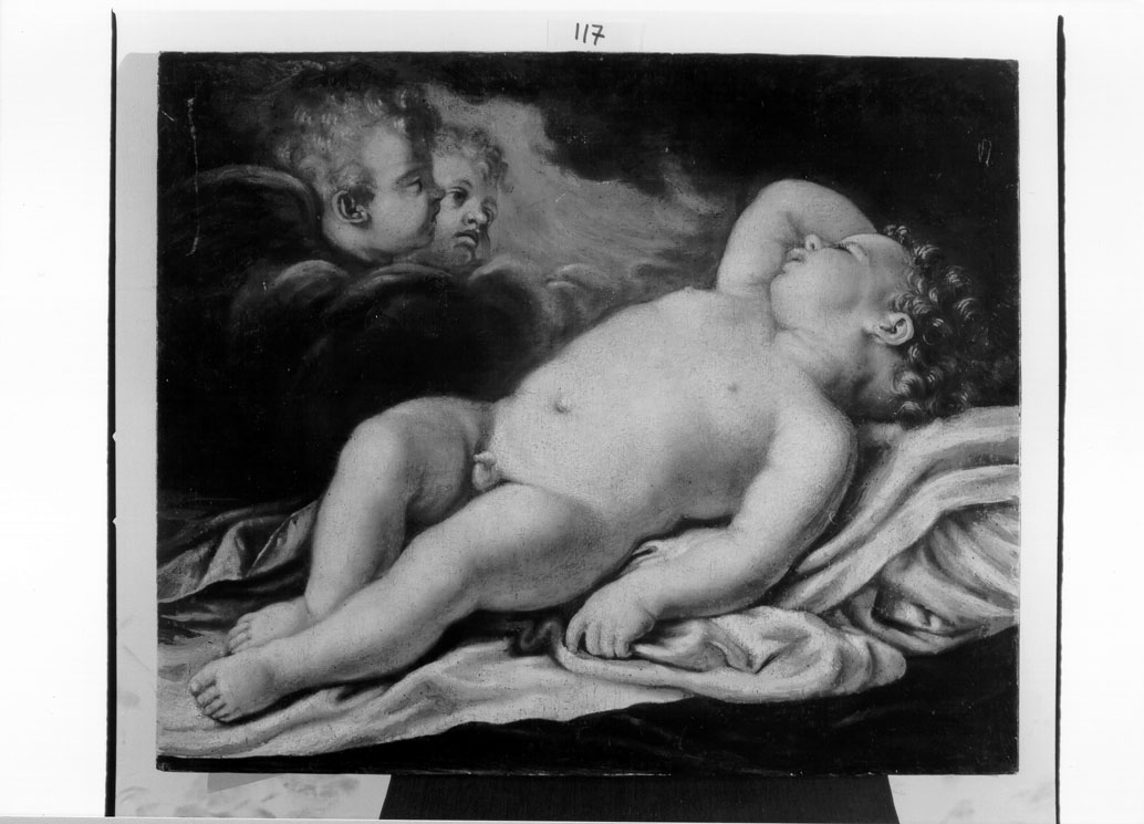 Gesù Bambino dormiente (dipinto) - ambito italiano (fine/inizio secc. XVII/ XVIII)