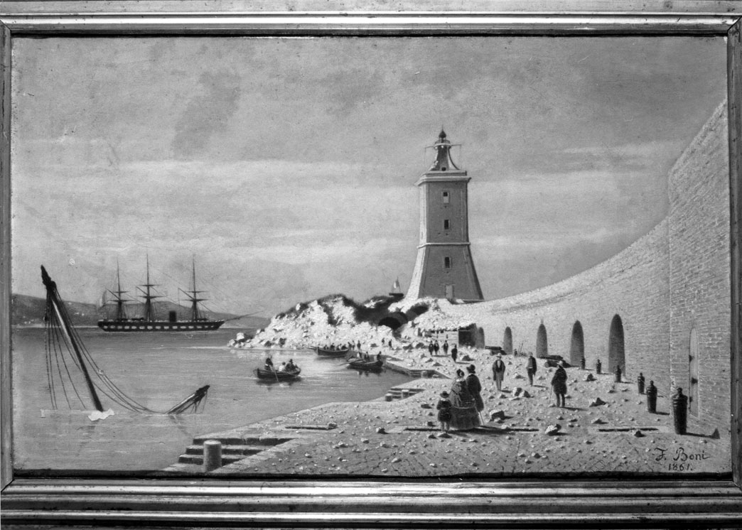 veduta di città (dipinto) di Boni Carlo Filippo (sec. XIX)