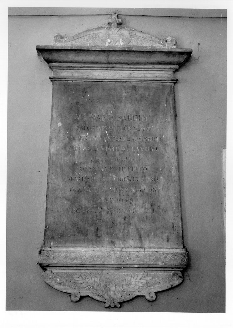 monumento funebre - bottega marchigiana (sec. XIX)