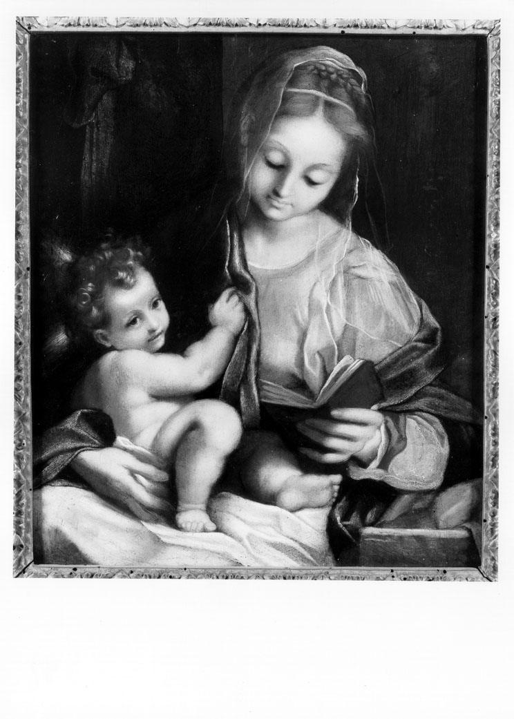 Madonna con Bambino (dipinto) di Fiori Federico detto Barocci (maniera) (sec. XVII)