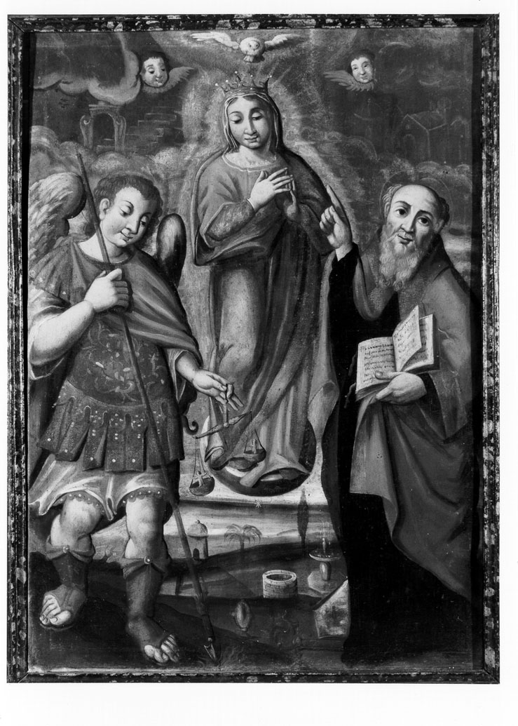 Madonna Immacolata e Santi (dipinto) - ambito marchigiano (fine/inizio secc. XVI/ XVII)