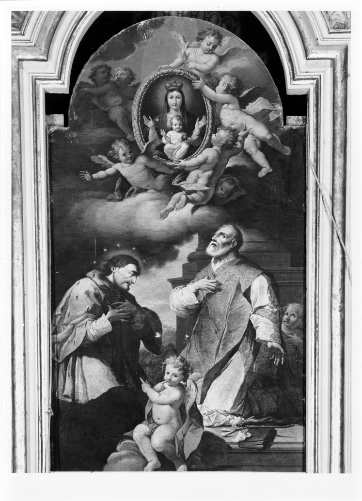 Madonna con Bambino e San Filippo Neri (dipinto) - ambito marchigiano (ultimo quarto sec. XVIII)