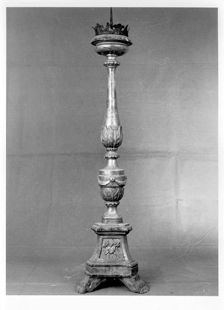 candelabro, serie - bottega marchigiana (prima metà sec. XIX)