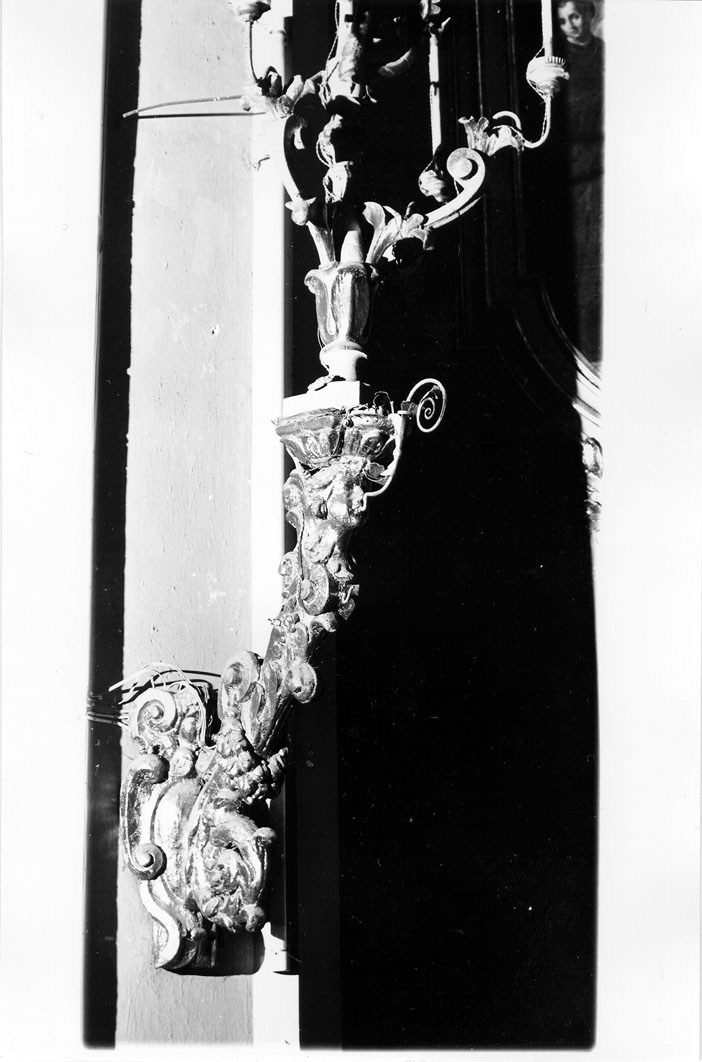 candeliere da parete, coppia - bottega marchigiana (metà sec. XVIII)