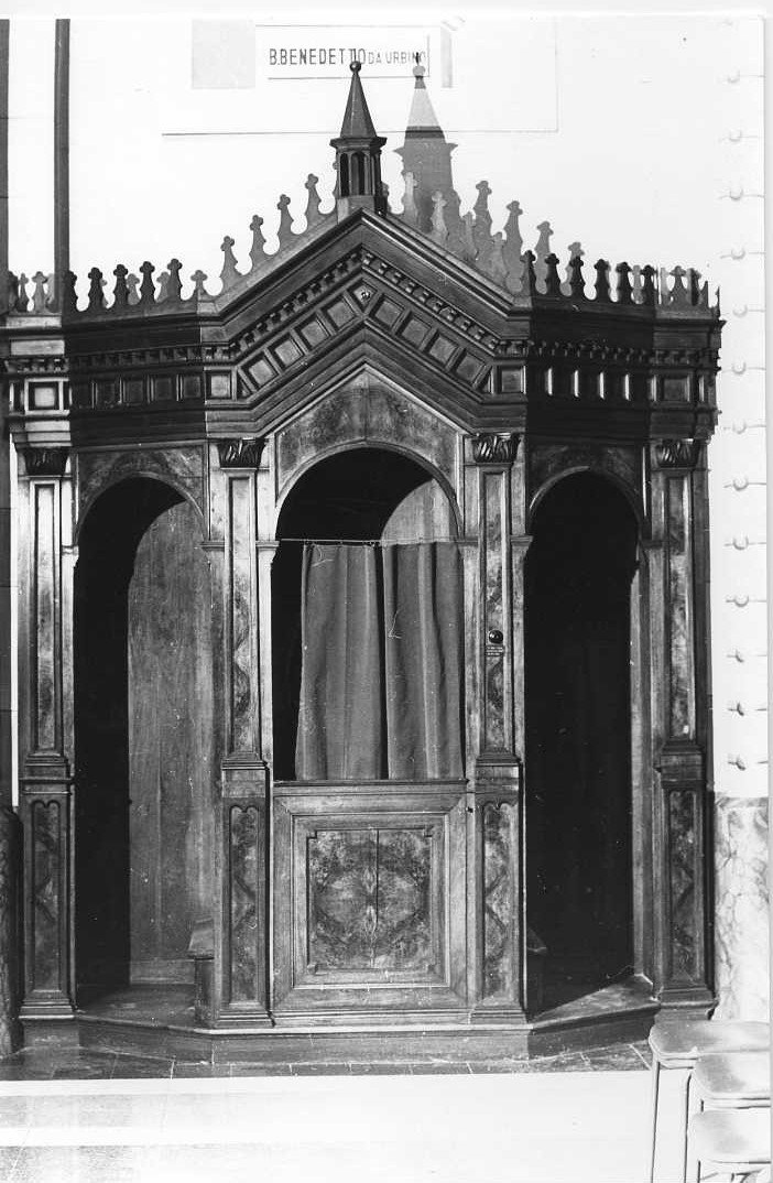 confessionale, serie - bottega marchigiana (secc. XIX/ XX)