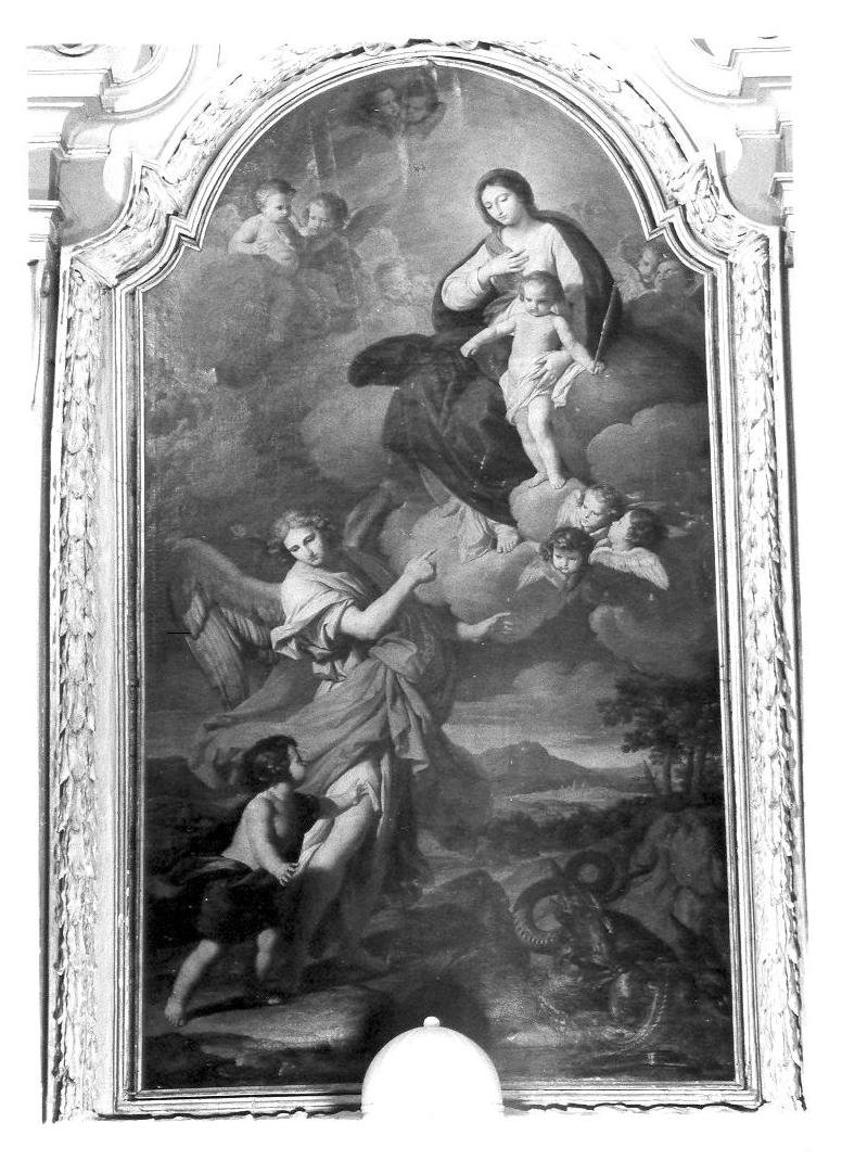 Madonna con Bambino e l'Angelo Custode (pala d'altare) - ambito marchigiano (sec. XVIII)