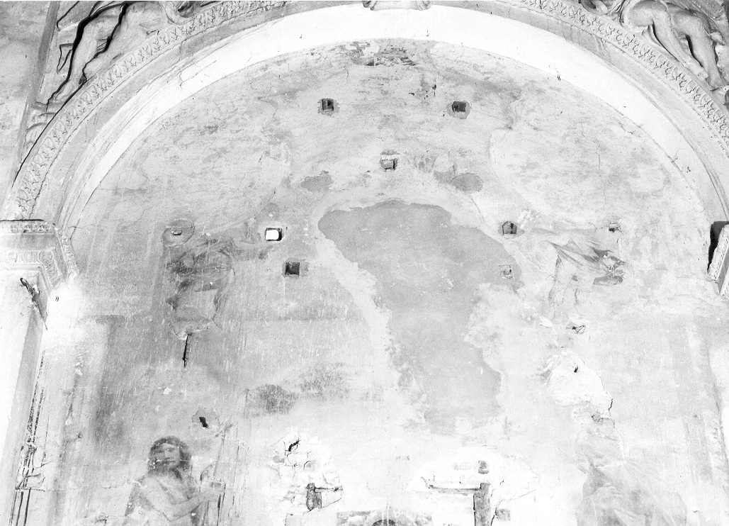 Cristo crocifisso e Santi (dipinto, ciclo) - ambito marchigiano (seconda metà sec. XV, sec. XVI)