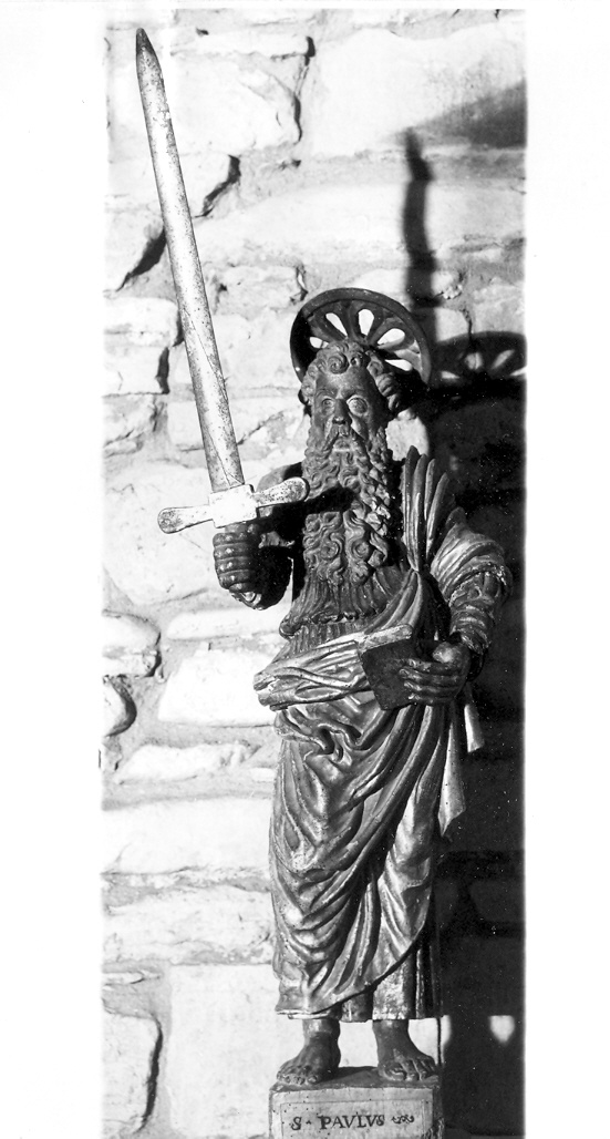 San Paolo (statua, pendant) - bottega marchigiana (fine/inizio secc. XVI/ XVII)