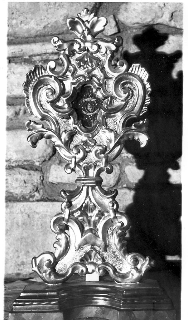 reliquiario - a ostensorio - bottega marchigiana (fine/inizio secc. XIX/ XX)