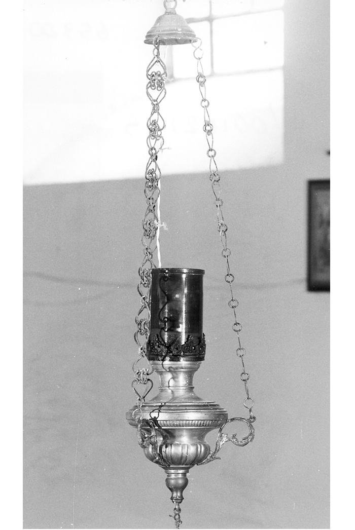 lampada pensile - bottega marchigiana (fine/inizio secc. XIX/ XX)