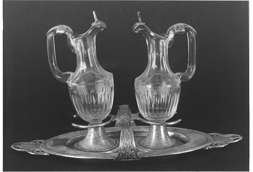 ampollina per il vino, elemento d'insieme - bottega marchigiana (inizio sec. XIX)