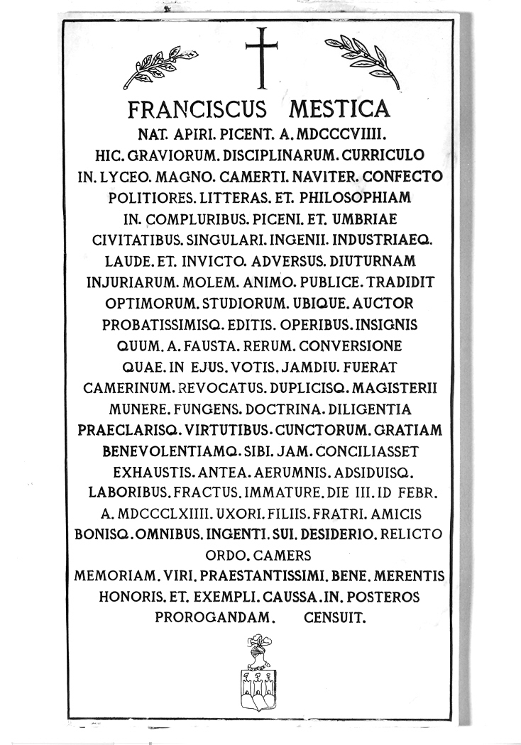 lapide tombale - bottega marchigiana (sec. XIX)