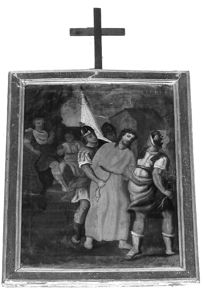 stazione I: Gesù condannato a morte (dipinto, elemento d'insieme) - ambito marchigiano (fine/inizio secc. XVI/ XVII)