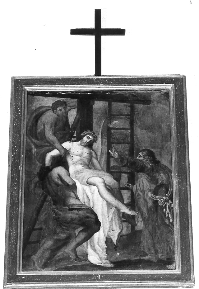 stazione XIII: Gesù deposto dalla croce (dipinto, elemento d'insieme) - ambito marchigiano (fine/inizio secc. XVI/ XVII)