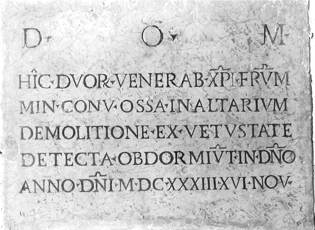 lapide commemorativa - bottega marchigiana (sec. XVII)