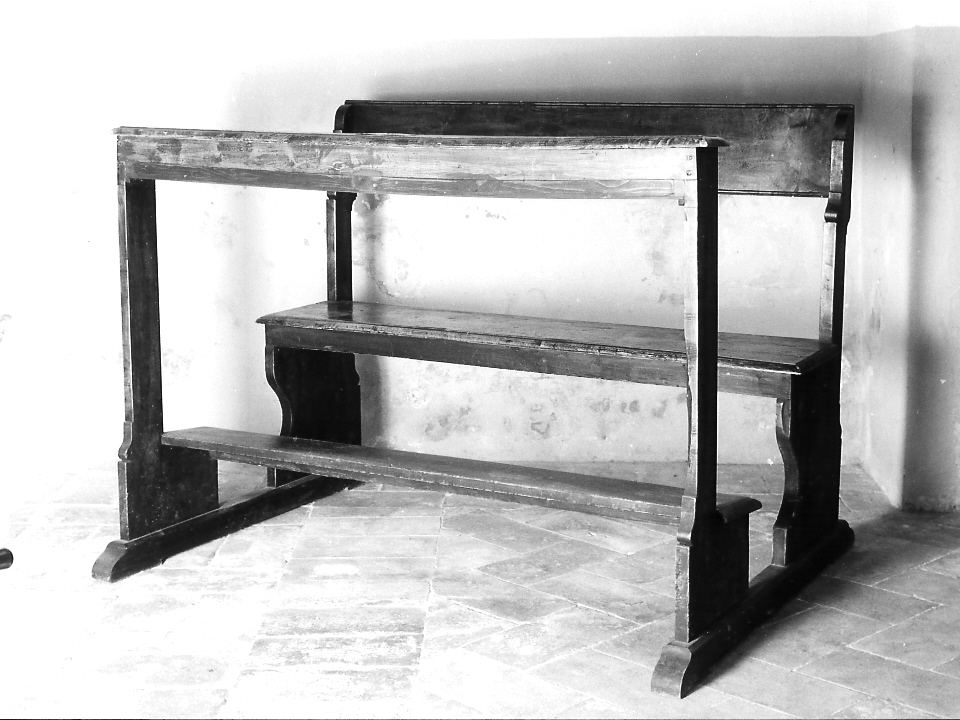 panca con inginocchiatoio - bottega marchigiana (sec. XIX)