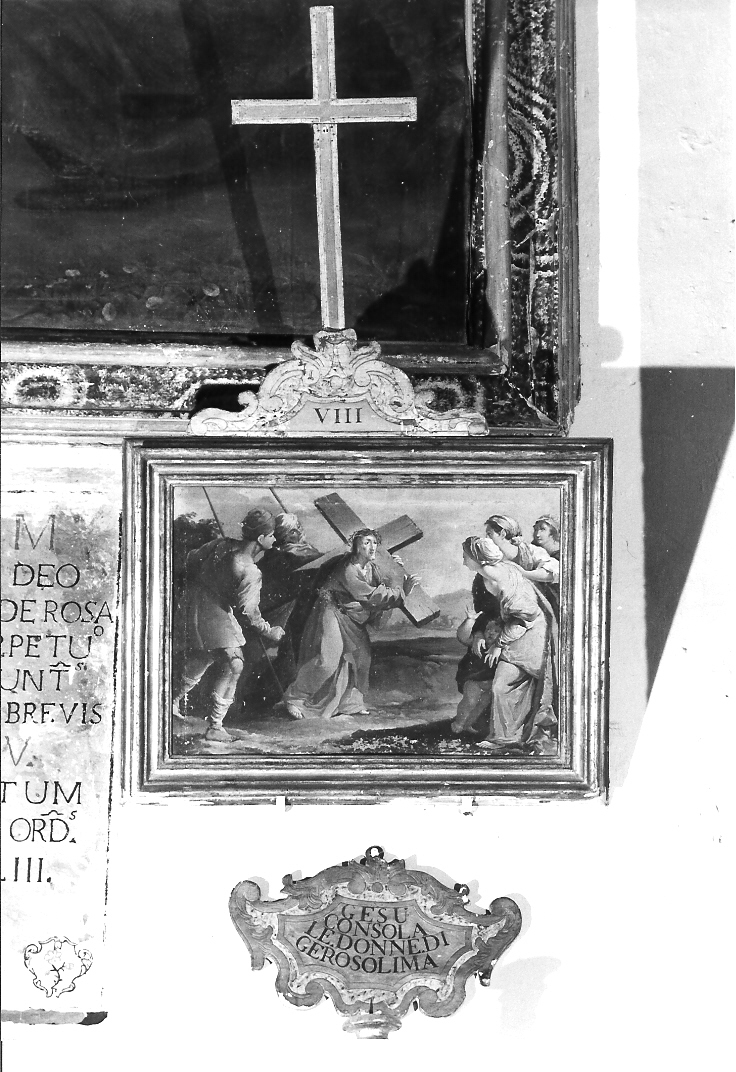 stazione VIII: Gesù consola le donne di Gerusalemme (Via Crucis, elemento d'insieme) - ambito marchigiano (seconda metà sec. XVI)
