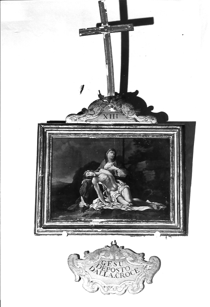 stazione XIII: Gesù deposto dalla croce (Via Crucis, elemento d'insieme) - ambito marchigiano (seconda metà sec. XVI)