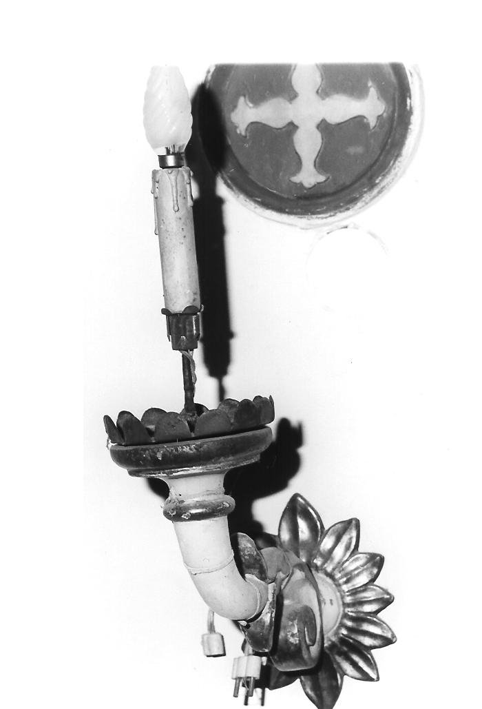 candeliere da parete, serie - bottega marchigiana (fine/inizio secc. XVIII/ XIX)