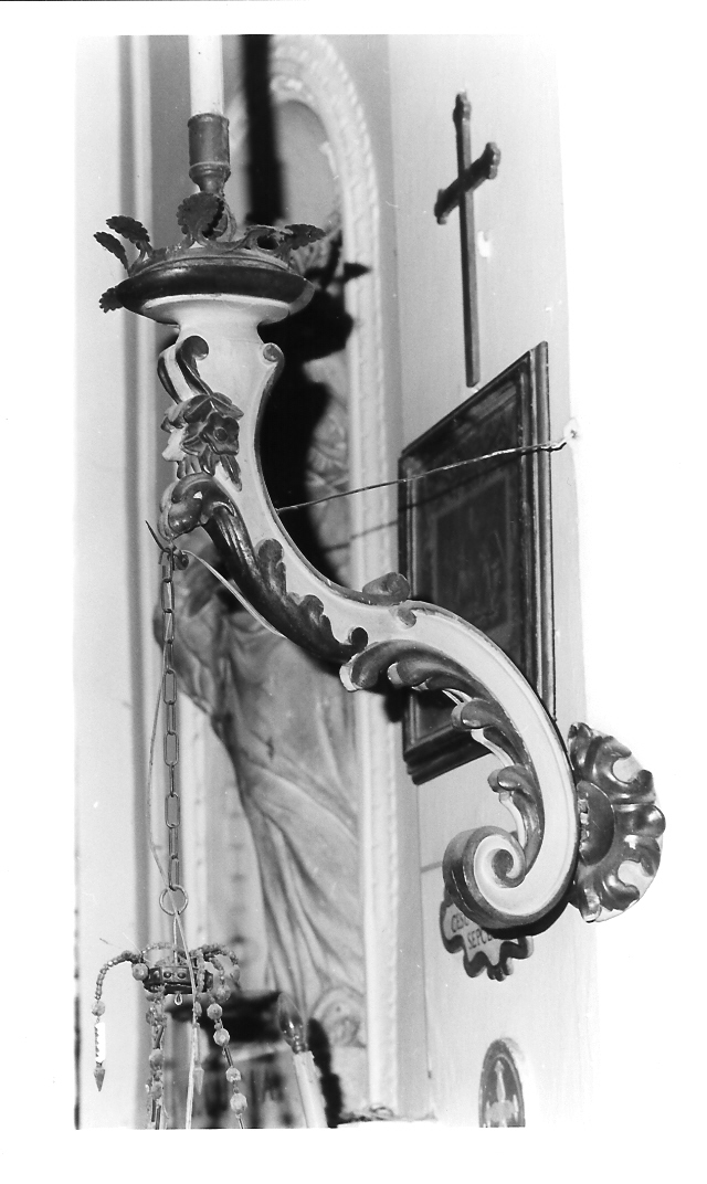 candeliere da parete, coppia - bottega marchigiana (fine/inizio secc. XVIII/ XIX)