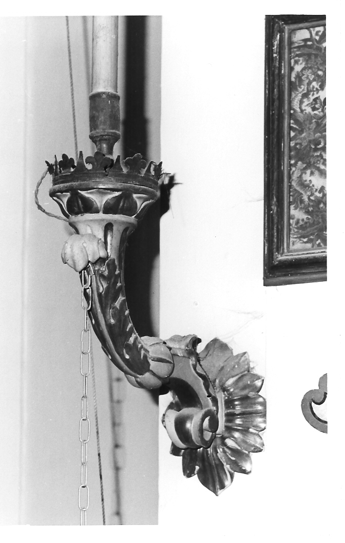 candeliere da parete, serie - bottega marchigiana (fine/inizio secc. XVIII/ XIX)