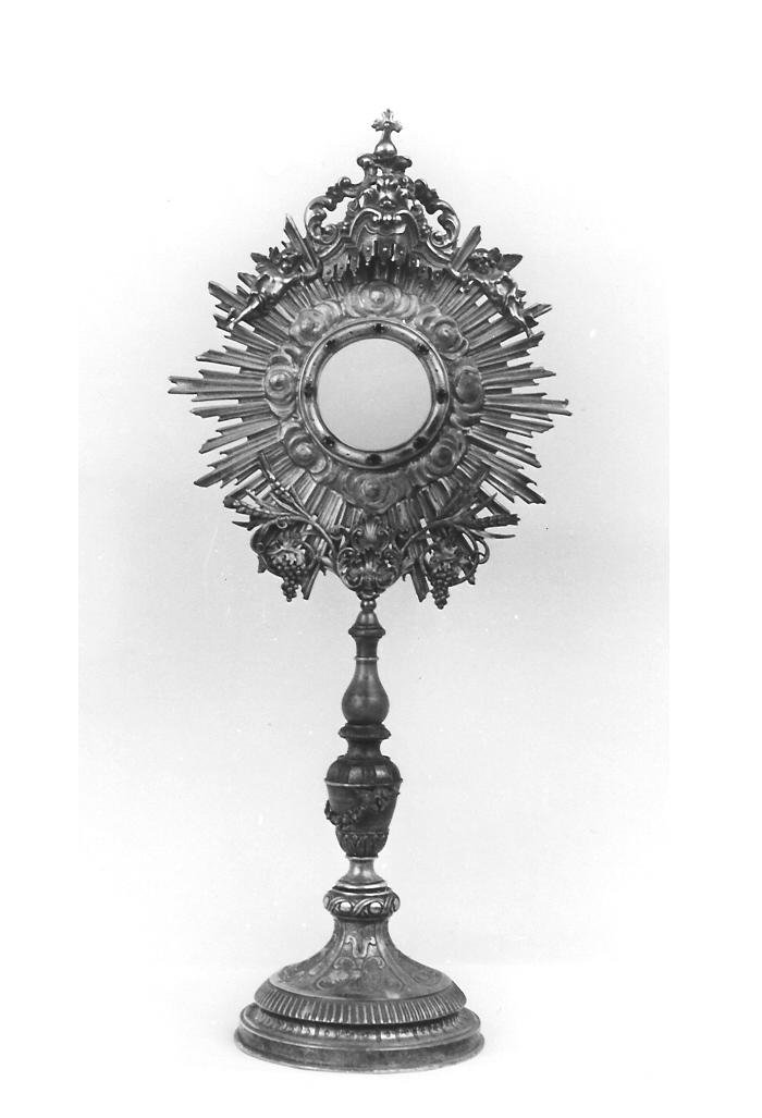 ostensorio - a raggiera - bottega italiana (fine/inizio secc. XIX/ XX)