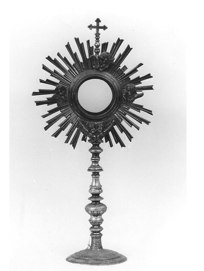 ostensorio - a raggiera - bottega italiana (fine/inizio secc. XIX/ XX)